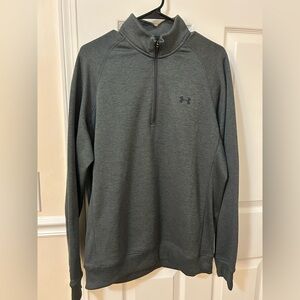 Men’s under Armour size large grey quarter zip sweater